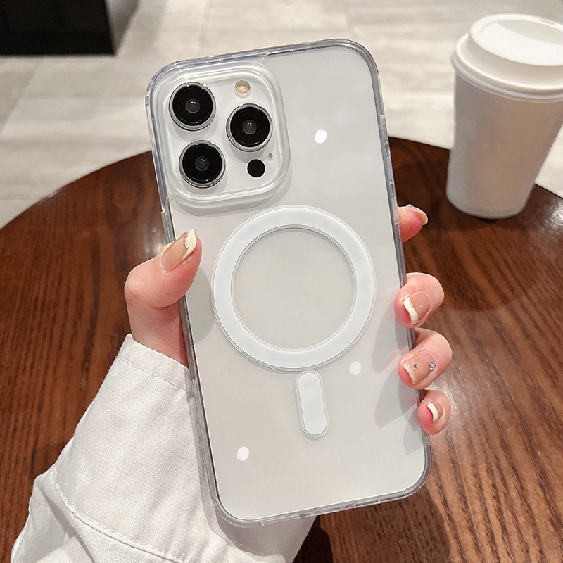 Clear Shockproof Bumper Case - Étui de chargement sans fil magnétique