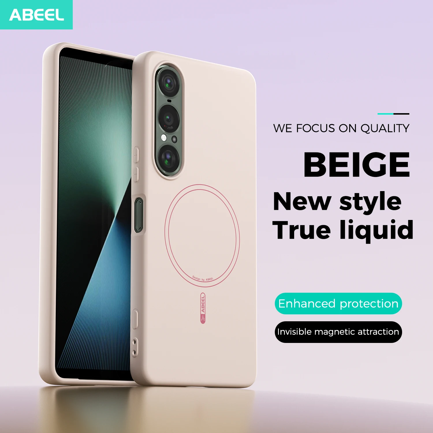 Liquid Silicone Magnetic Phone Case - Coque de téléphone magnétique pour Sony