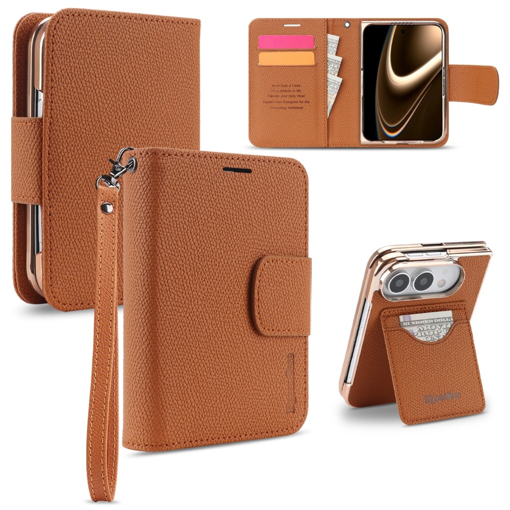 Leather Wallet Card Holder Phone Cover - Étui portefeuille 2 en 1 avec