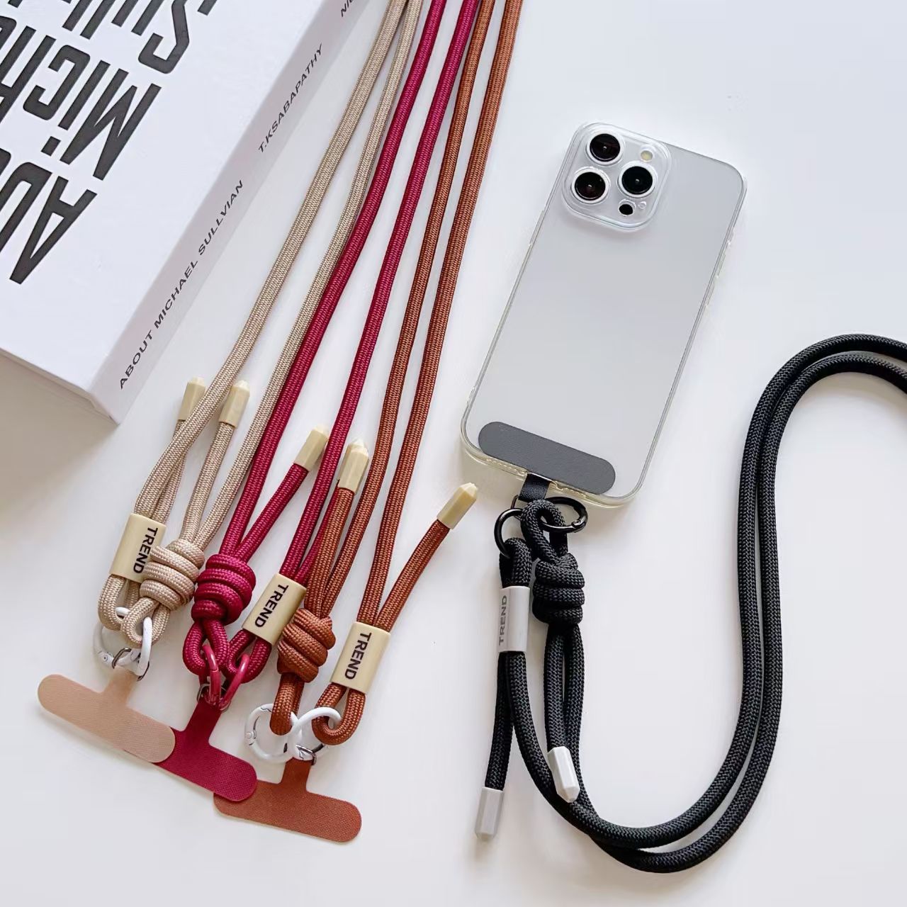 Crossbody Lanyard Neck Strap Case - Lanière de téléphone Anti-perte réglable, 120CM,