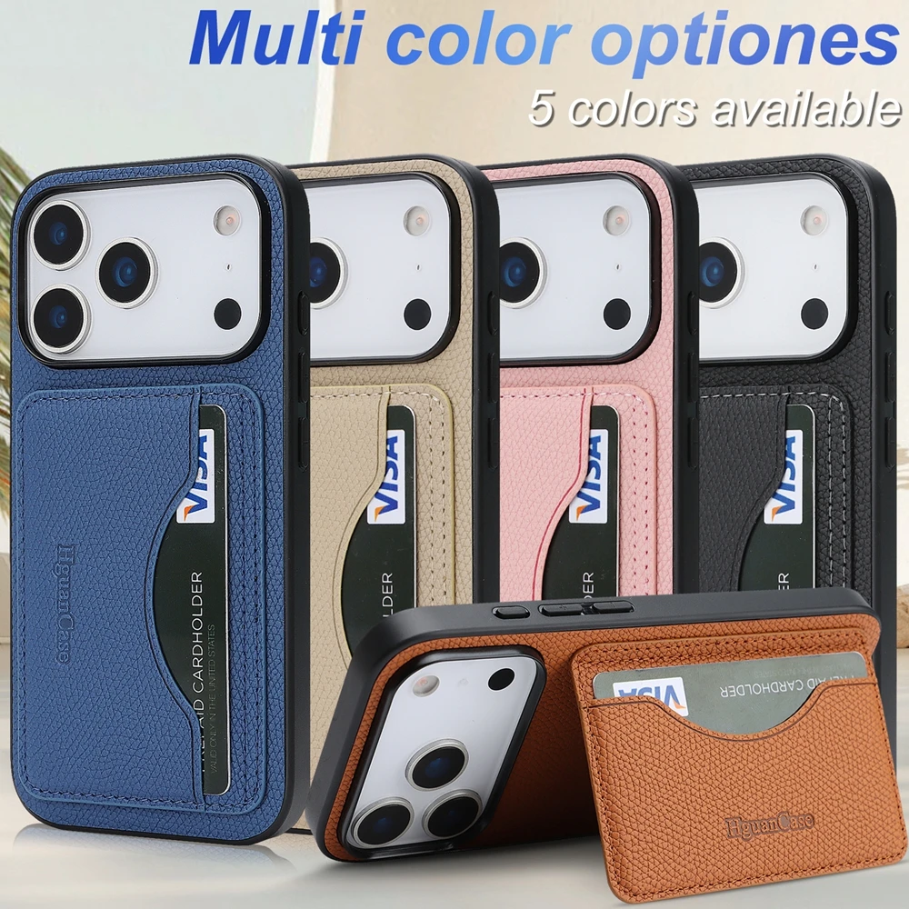 Étui portefeuille en cuir avec - Leather Wallet Card Holder Phone Cover avis et prix