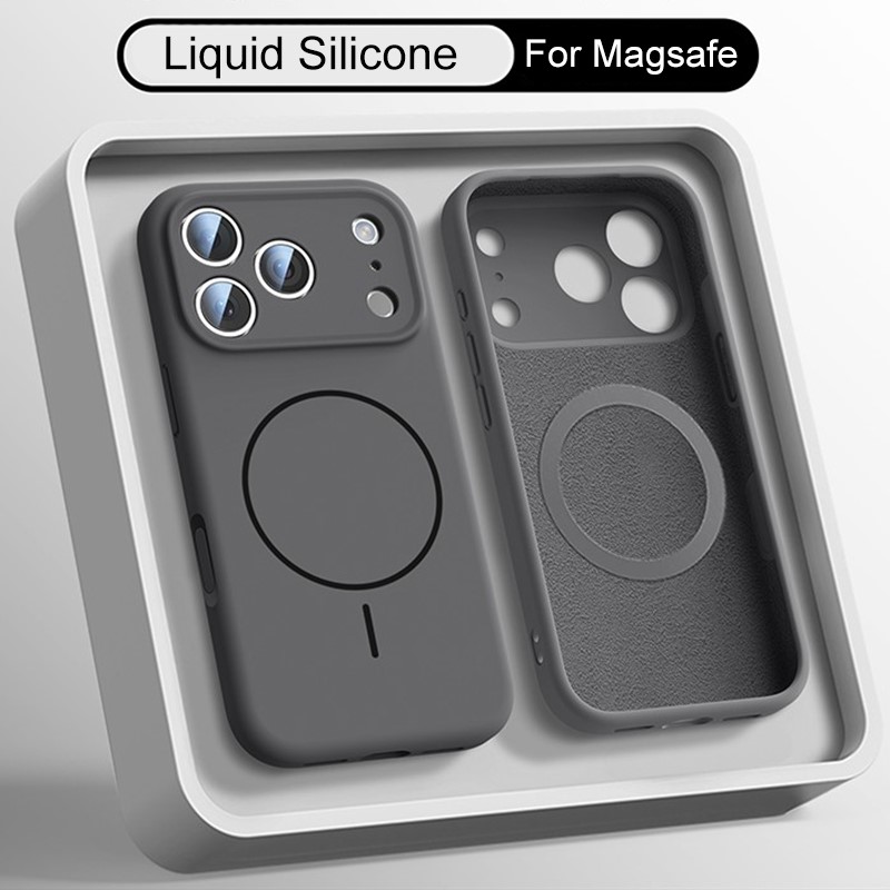 Coque en silicone liquide de l - Liquid Silicone Magnetic Phone Case avis et prix